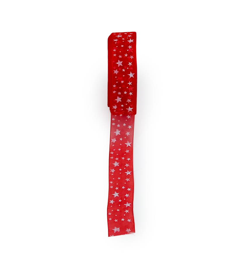 Star Print Organza Ribbon