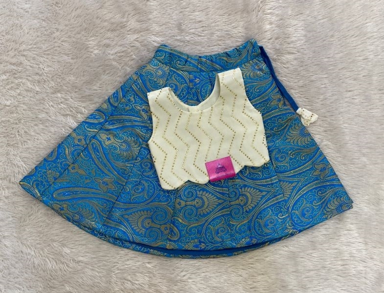 FROZEN QUEEN - Customized Lehenga Set (Blue and White)That11