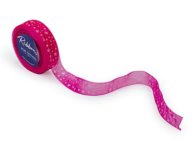 Star Print Organza Ribbon