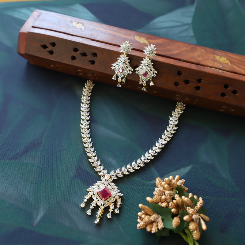 Trendy CZ Stones Neckpiece