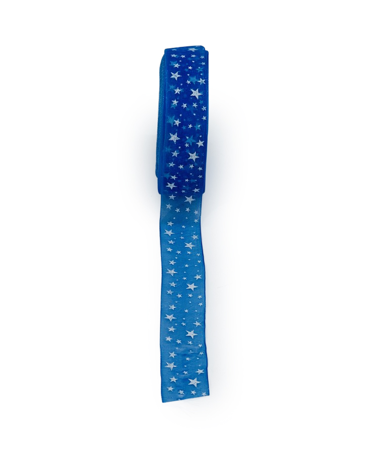 Star Print Organza Ribbon