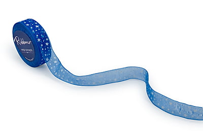 Star Print Organza Ribbon