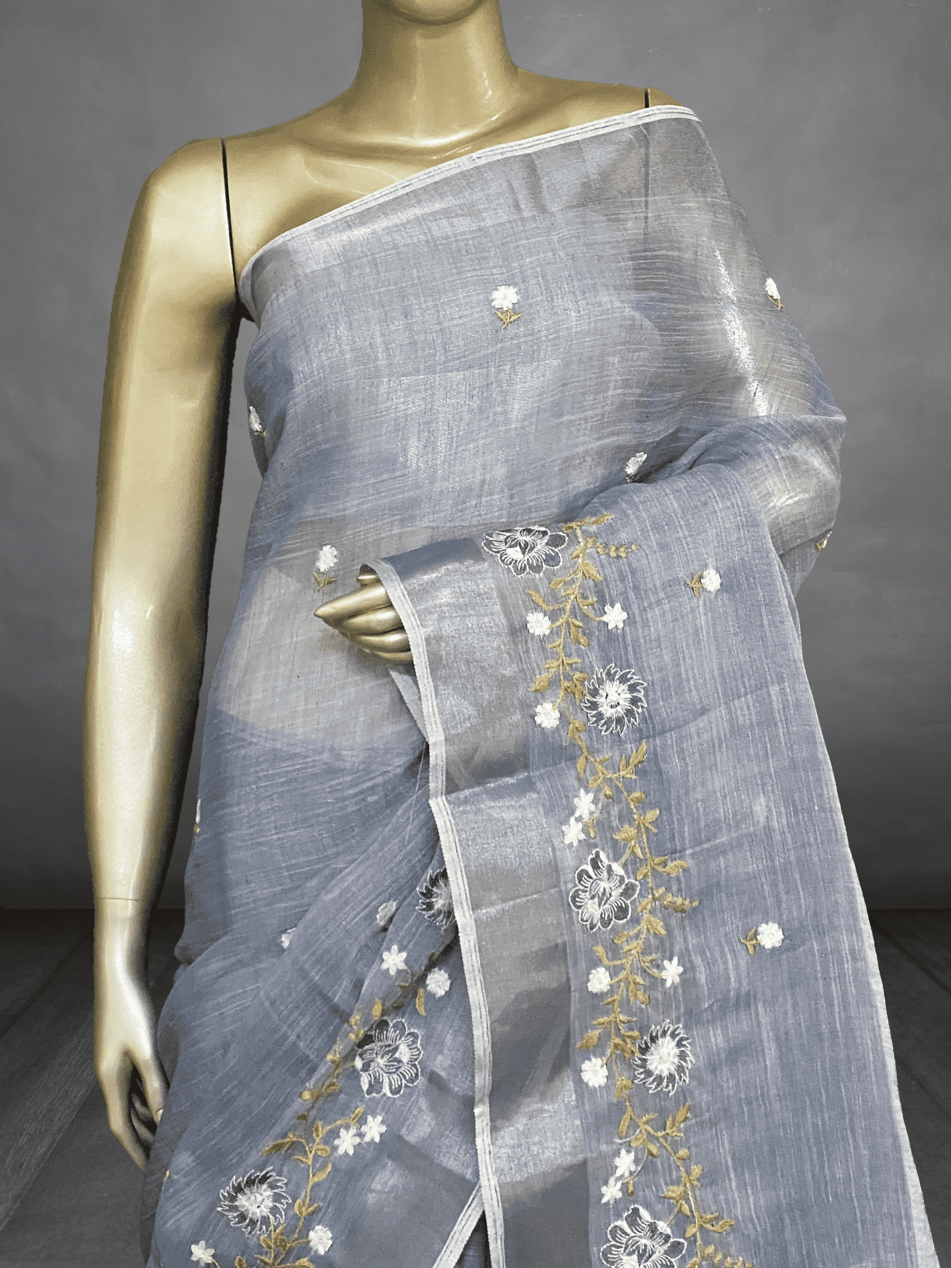 Tamanna – Casual Sarees With Floral Thread Embroidered SWS18