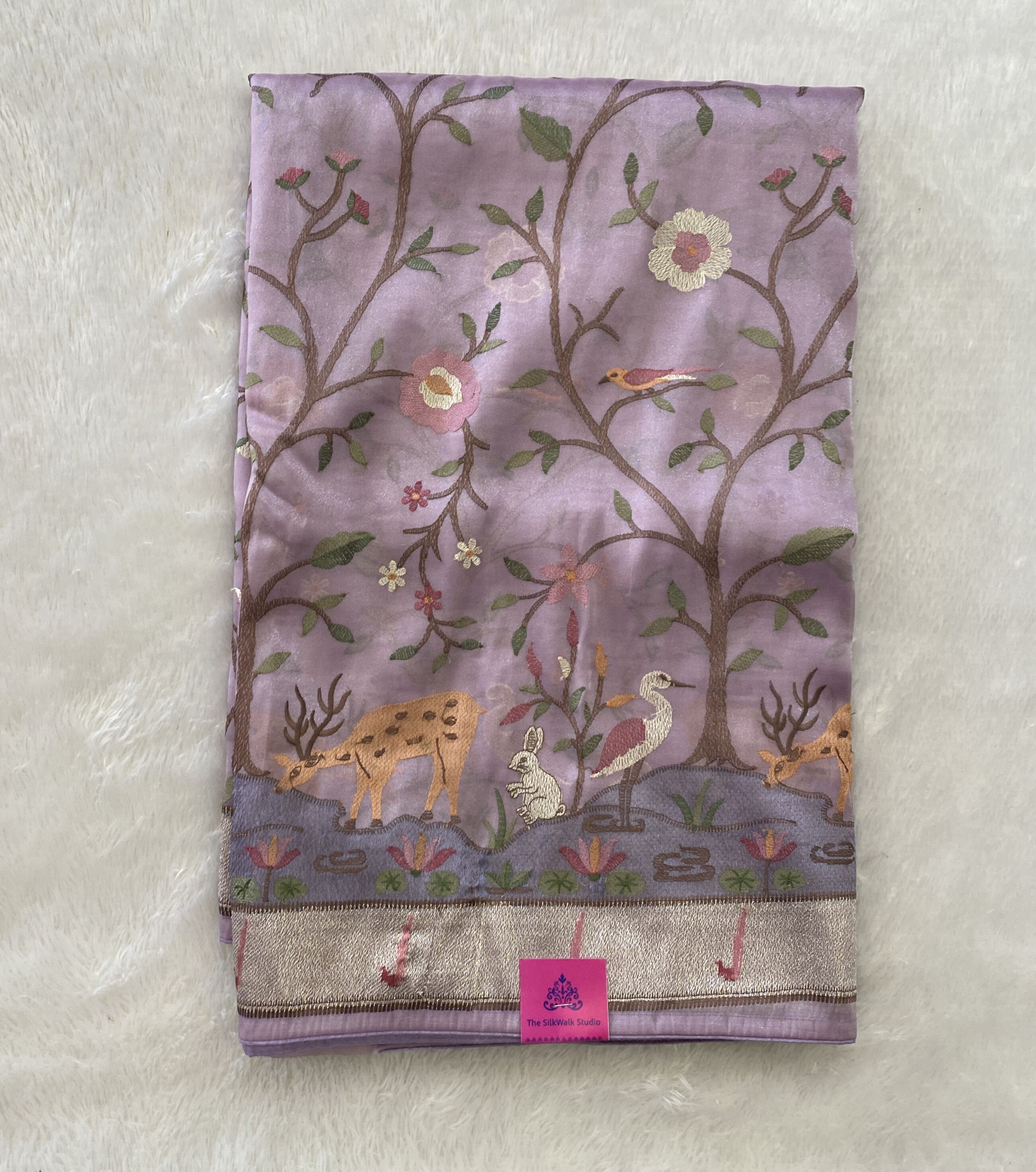 Daisy - Super Net Organza Saree in Thread Embroidery SWS15