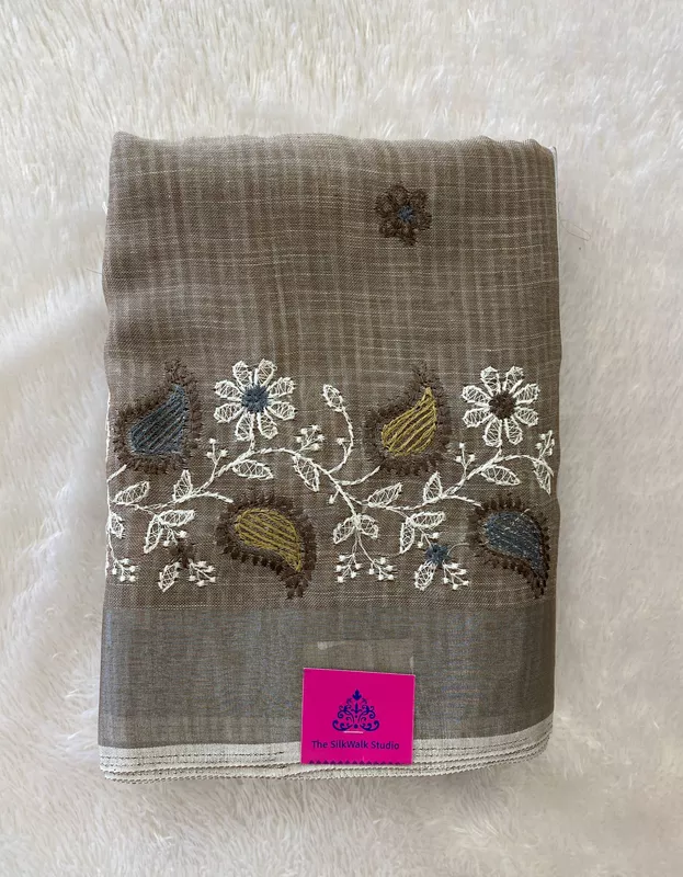 Tamanna – Casual Sarees With Floral Thread Embroidered SWS17