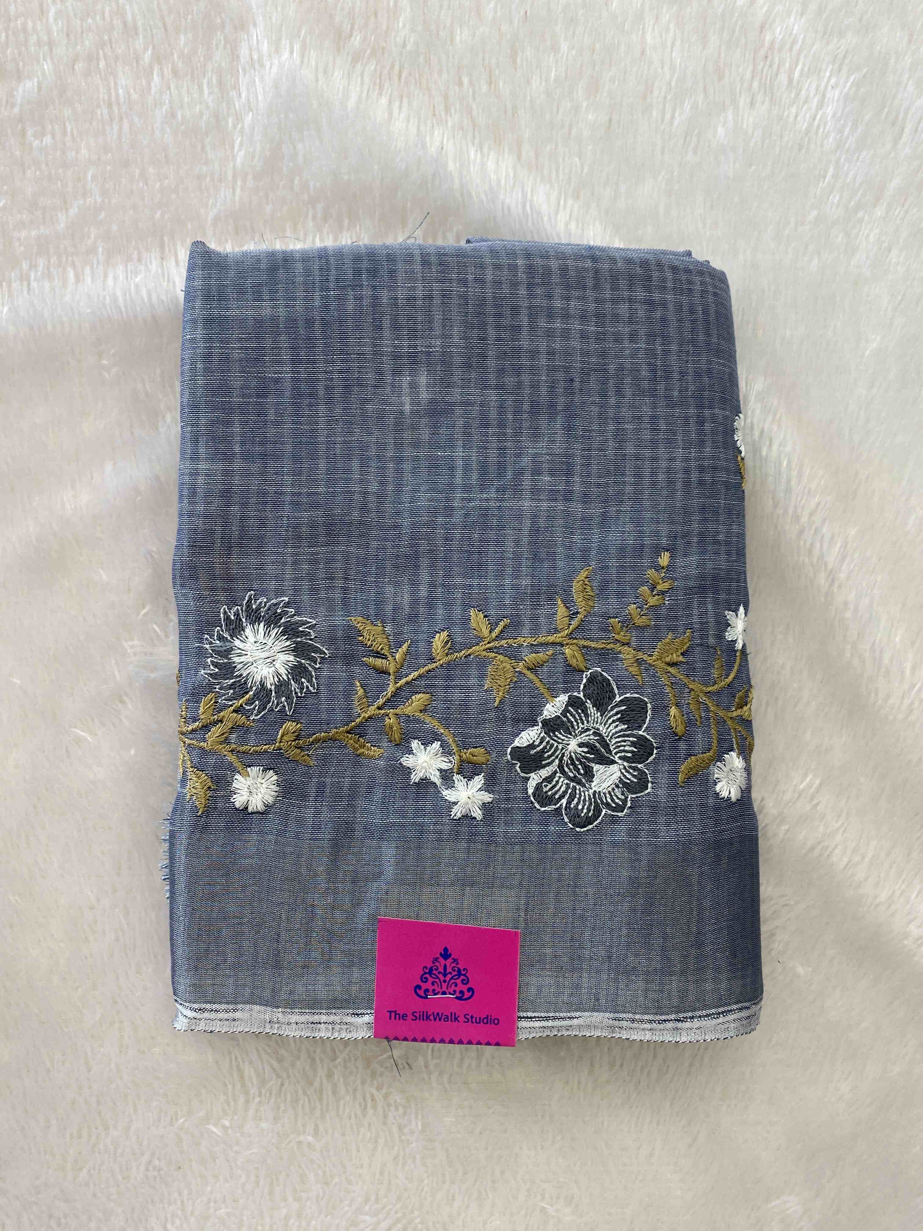 Tamanna – Casual Sarees With Floral Thread Embroidered SWS18