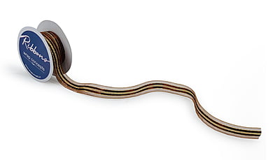 Sheer Ribbon with Gold & Satin Centre