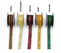 Sheer Ribbon with Gold & Satin Centre