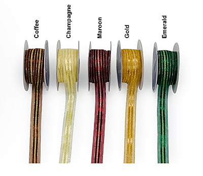 Sheer Ribbon with Gold & Satin Centre