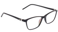 Unisex Rectangular Spectacle Frame. Matte Black Color Frame.