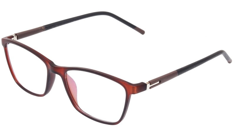 Unisex Rectangular Medium Spectacle Frame. Matte Brown Color Rim. Unisex Rectangular Medium Spectacle Frame. Matte Brown Color Rim.
