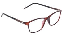 Unisex Rectangular Medium Spectacle Frame. Matte Brown Color Rim.