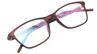 Unisex Rectangular Medium Spectacle Frame. Matte Brown Color Rim.