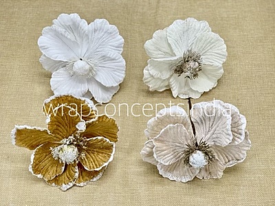 Velvet Flower With Frosted Edges & Center