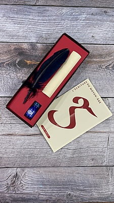 28210T HERBIN MEDIEVAL WRITING SET, NAVY BLUE, 4CT