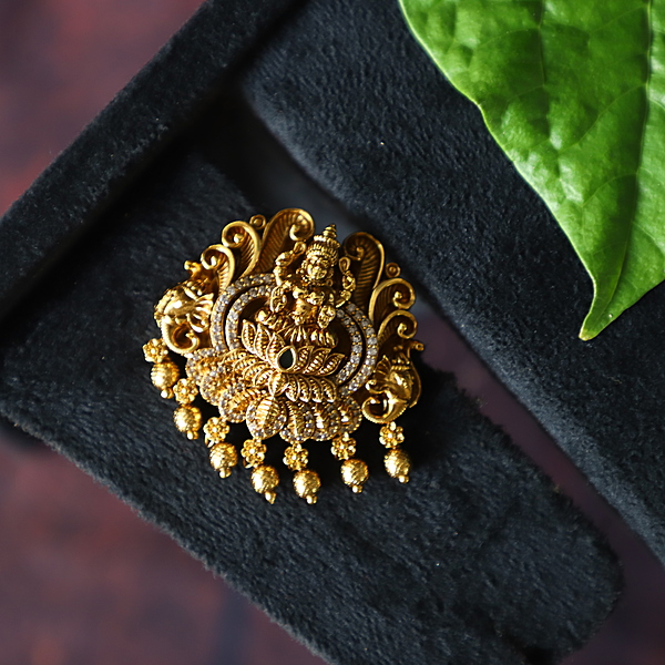 Lakshmi dollar with long haram peacock design