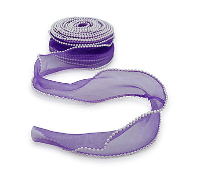 Sheer Ribbon with Pearl Edges