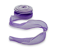 Sheer Ribbon with Pearl Edges-Blush Pink-10 yards-4 cms