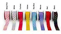 Rainbow Foil Polka Dot Ribbon
