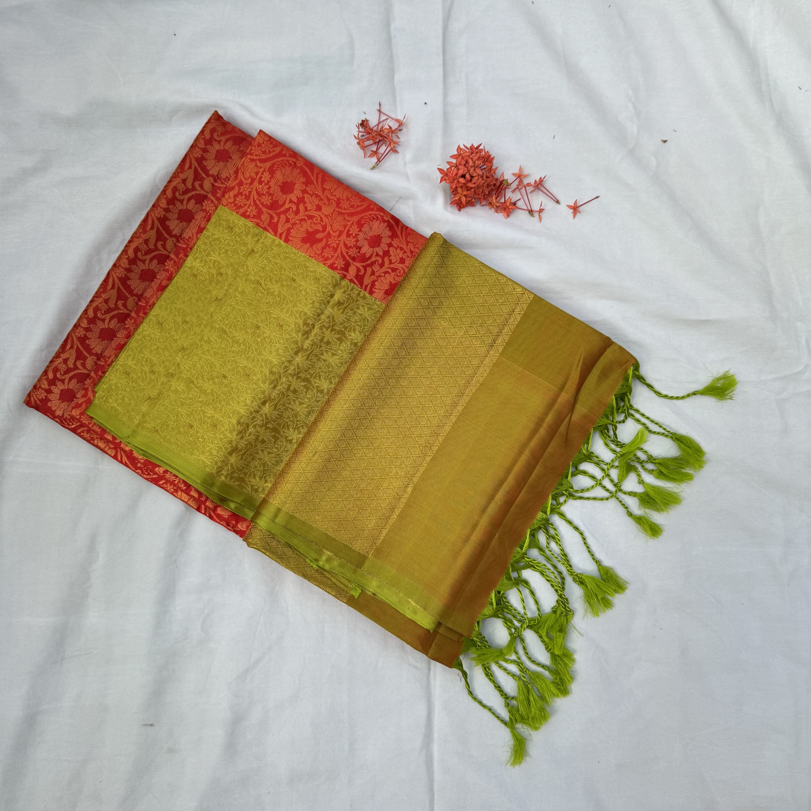 Chilli Red Soft Silk Saree