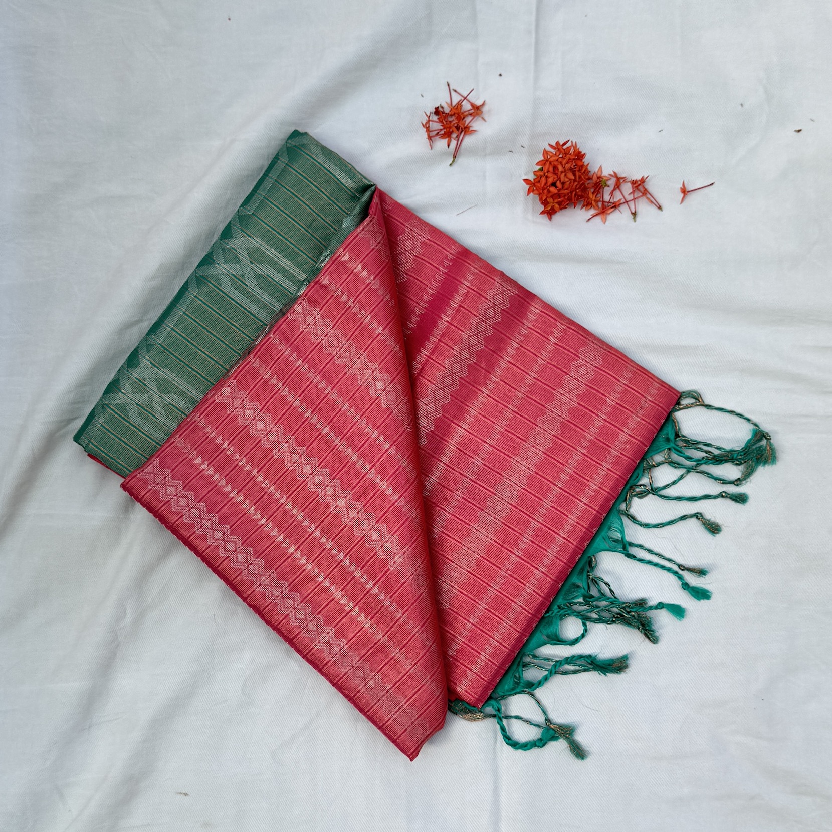 Leaf Green Soft Silk Saree