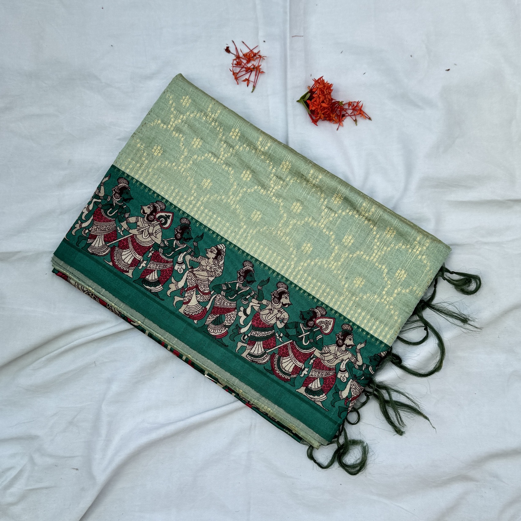 Monsoon Green Chaapa Tussar