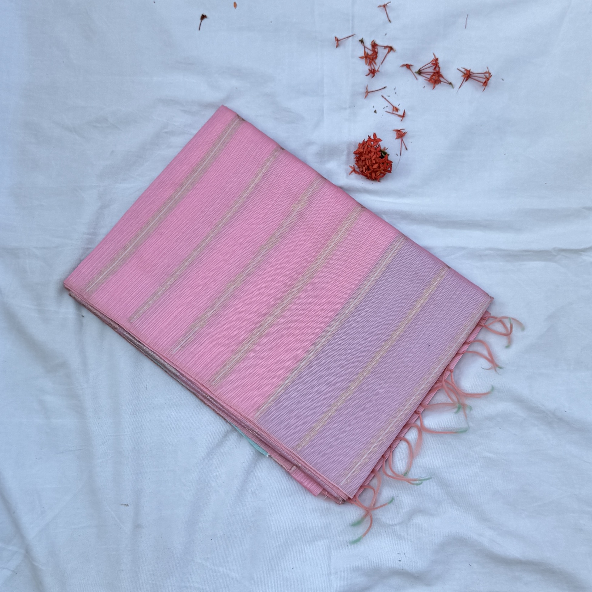 Petal Pink Tussar Saree