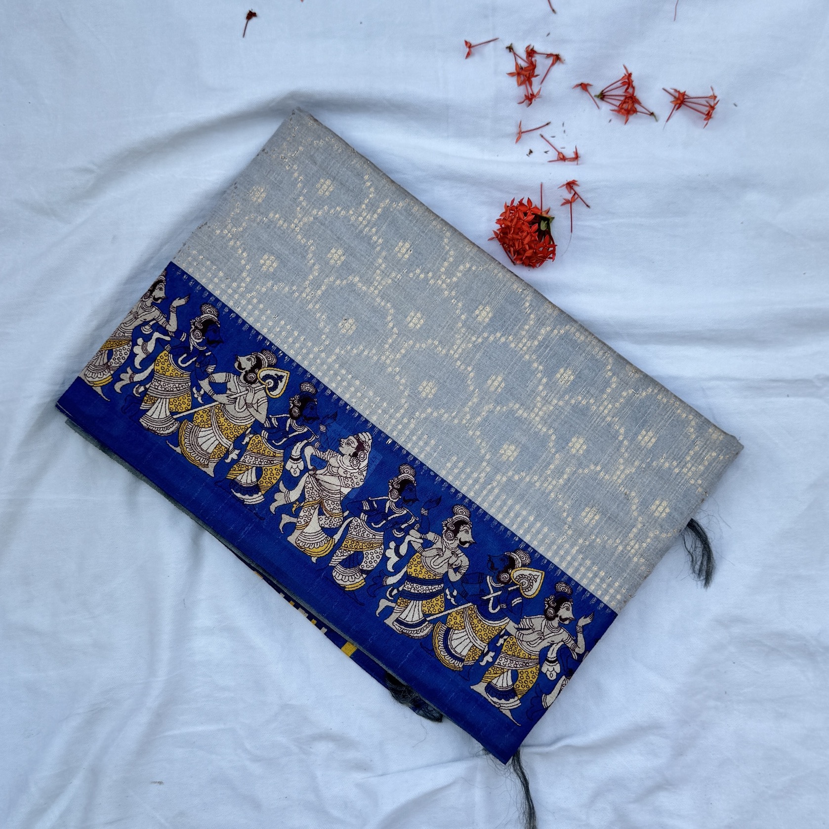 Silver Gray Chaapa Tussar