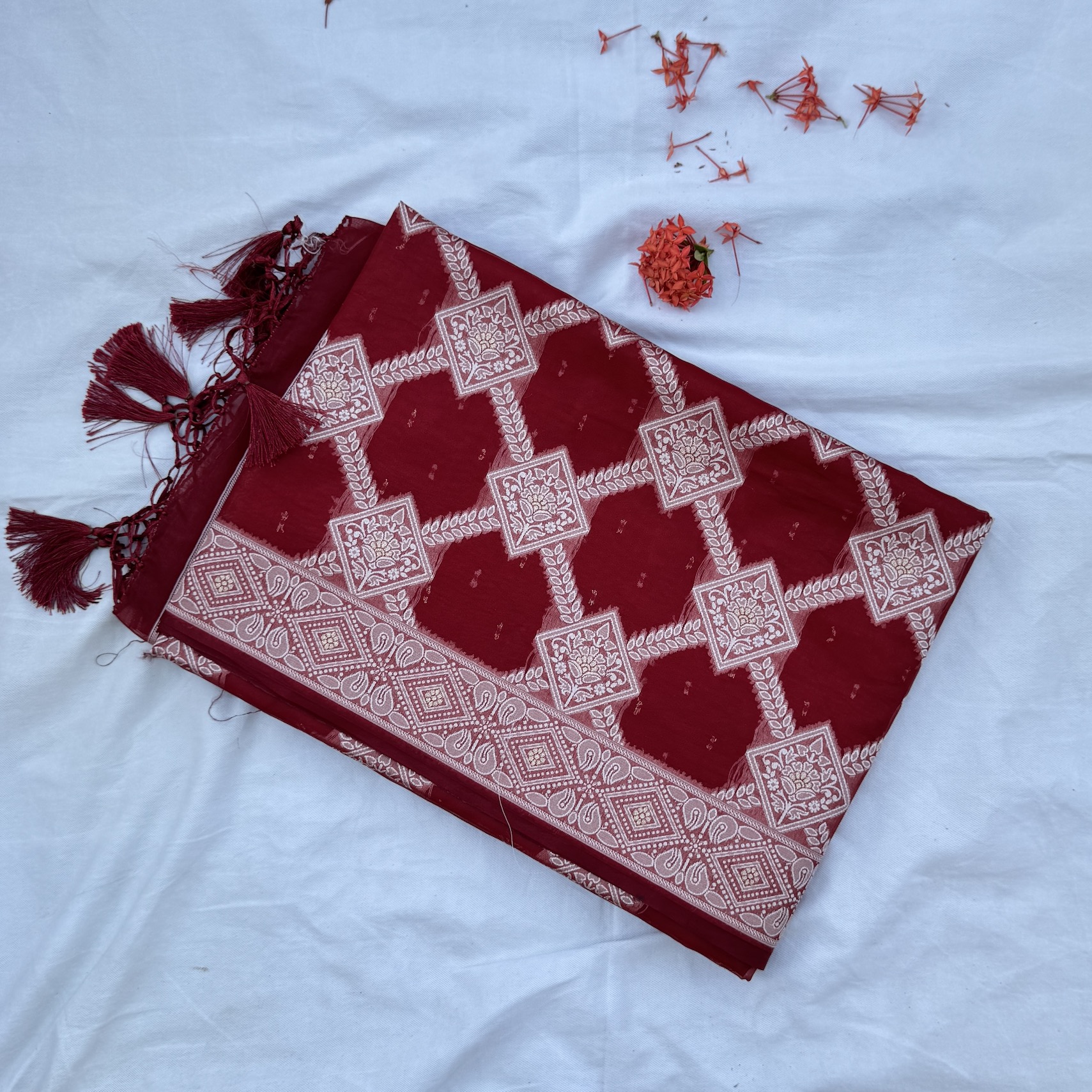 Madder Red Banarasi Saree