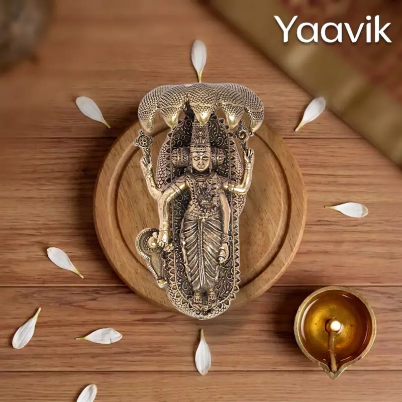 Ananthashayana Vishnu – Cosmic Rest | Fine Brass | 2.5”