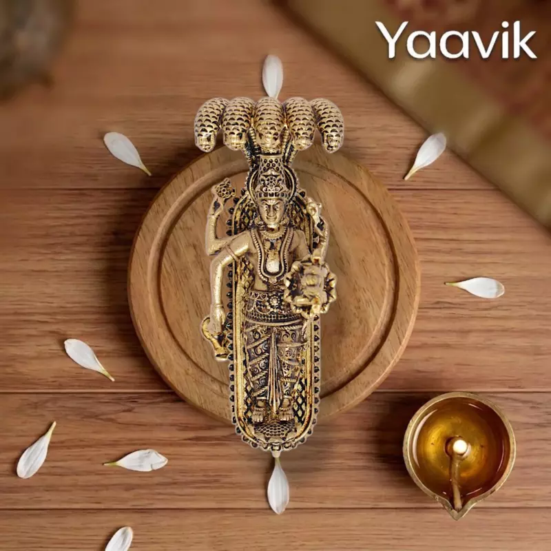 Ananthashayana Vishnu – Cosmic Rest | Fine Brass | 1.5”