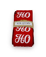 Ho Ho Ho Red Burlap Ribbon