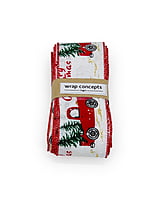 Merry Christmas White Burlap Ribbon