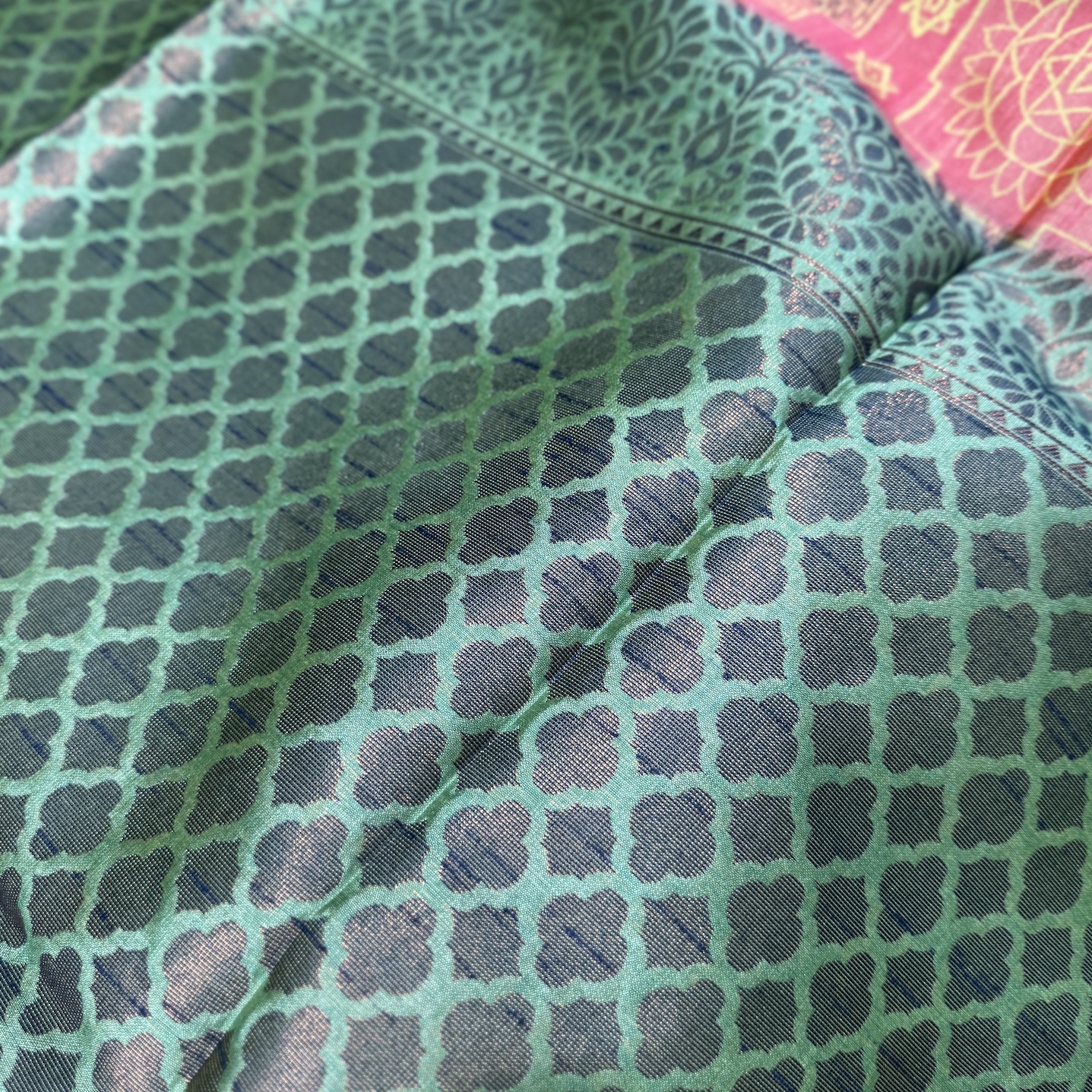 Rouge Pink Tussar Saree