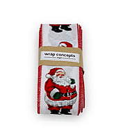 Santa Claus White Burlap Ribbon