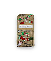 Merry Christmas Stockings Natural Burlap Ribbon