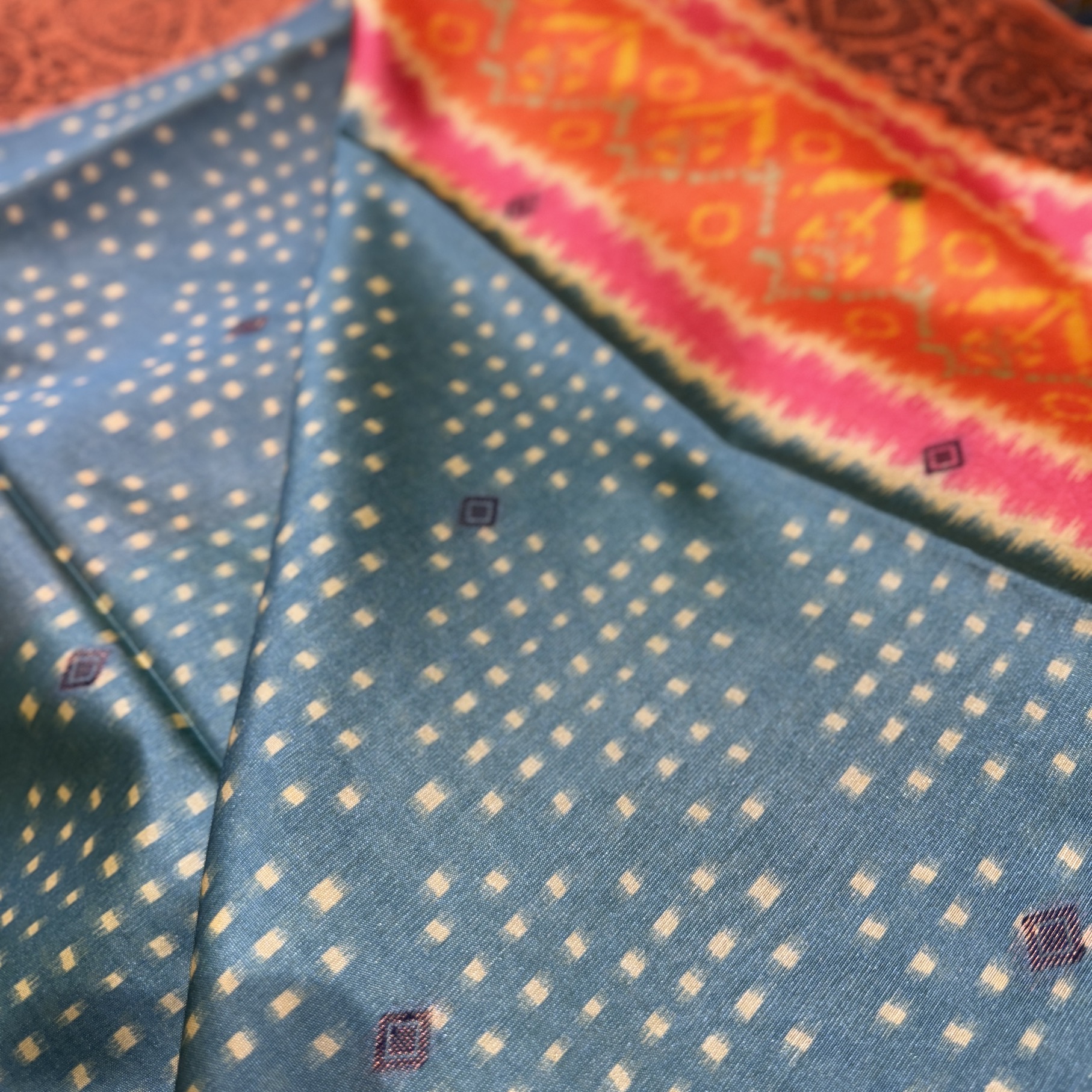 Magic Teal Tussar Saree