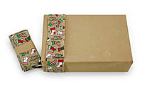 Merry Christmas Stockings Natural Burlap Ribbon
