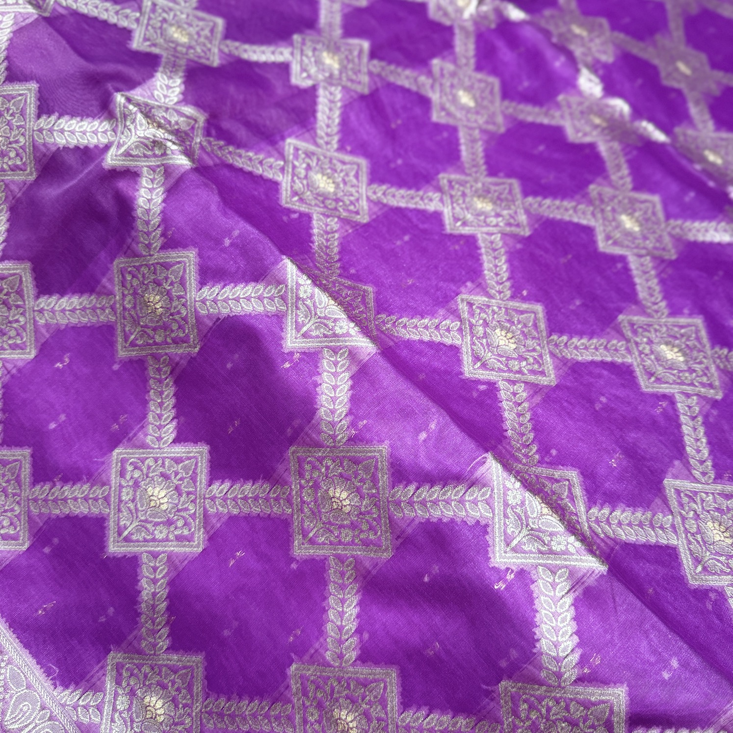 Impact Violet Banarasi Saree