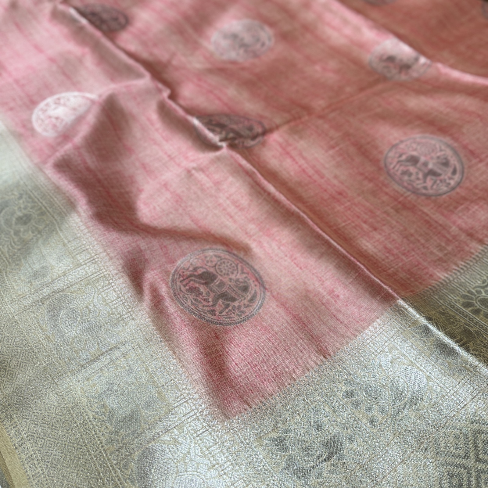 Berry Pink Chaapa Tussar