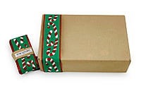 Green Burlap Candy Cane Wired Ribbon