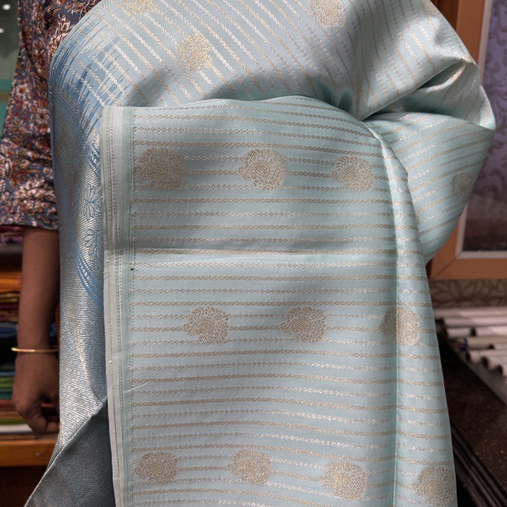 Song Blue Tussar Saree