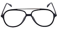 Unisex Large Aviator Spectacle Frame. Matte Black Color Frame
