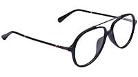 Unisex Large Aviator Spectacle Frame. Matte Black Color Frame