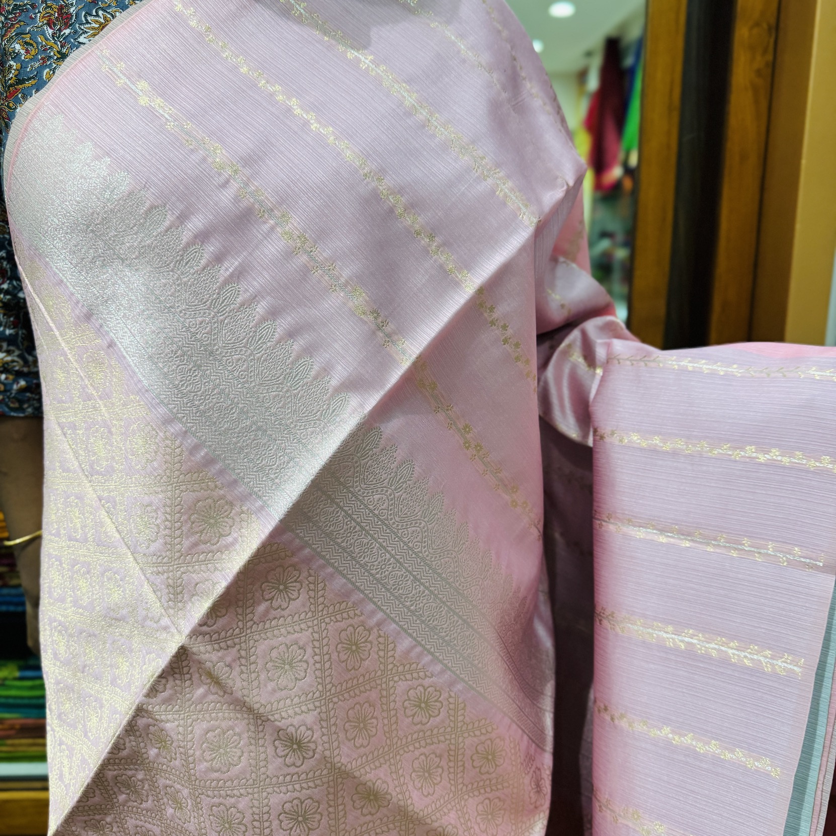 Petal Pink Tussar Saree