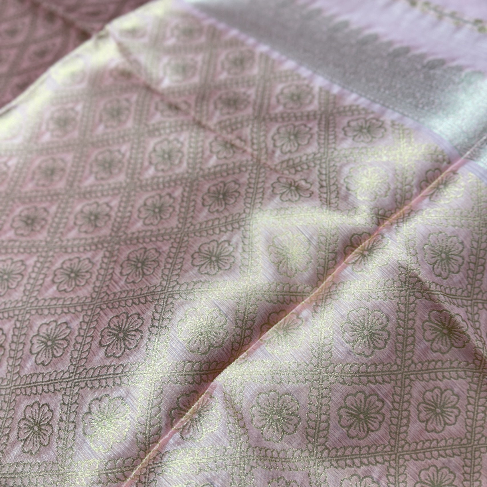 Petal Pink Tussar Saree