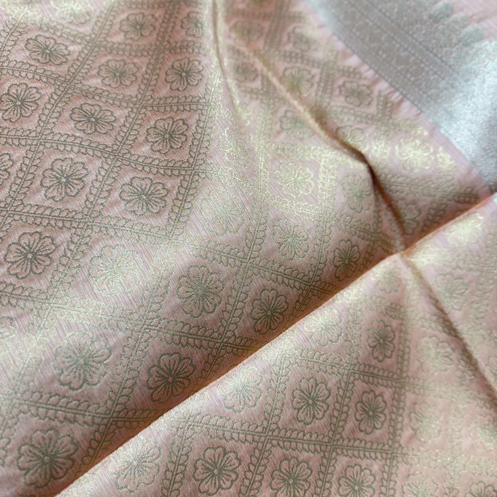 Petal Peach Tussar Saree