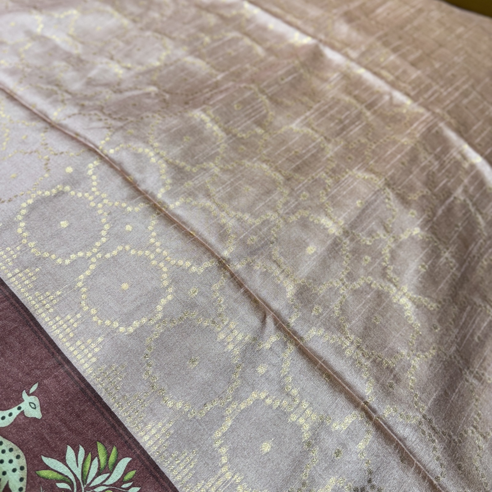 Mauve Chaapa Tussar Saree