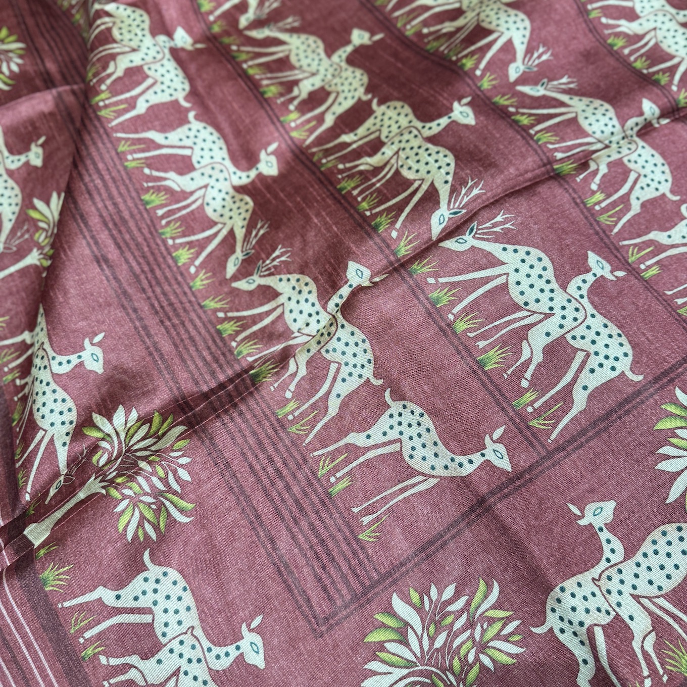 Mauve Chaapa Tussar Saree