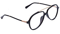 Unisex Large Aviator Spectacle Frame. Black & Gold Composite Frame